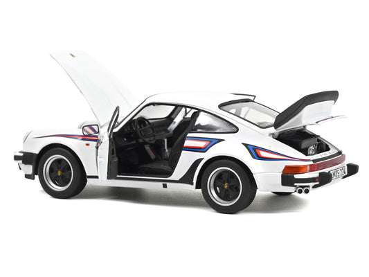 1980 Porsche 911 Turbo 3.3 White with Blue and Red Graphics 1/18 Diecast Model Car by Norev-0