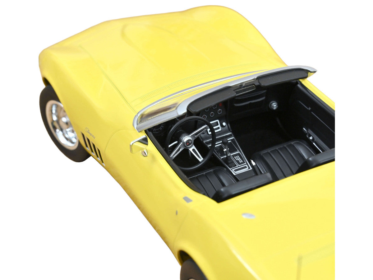 1969 Chevrolet Corvette Cabriolet Daytona Yellow 1/18 Diecast Model Car by Norev-1
