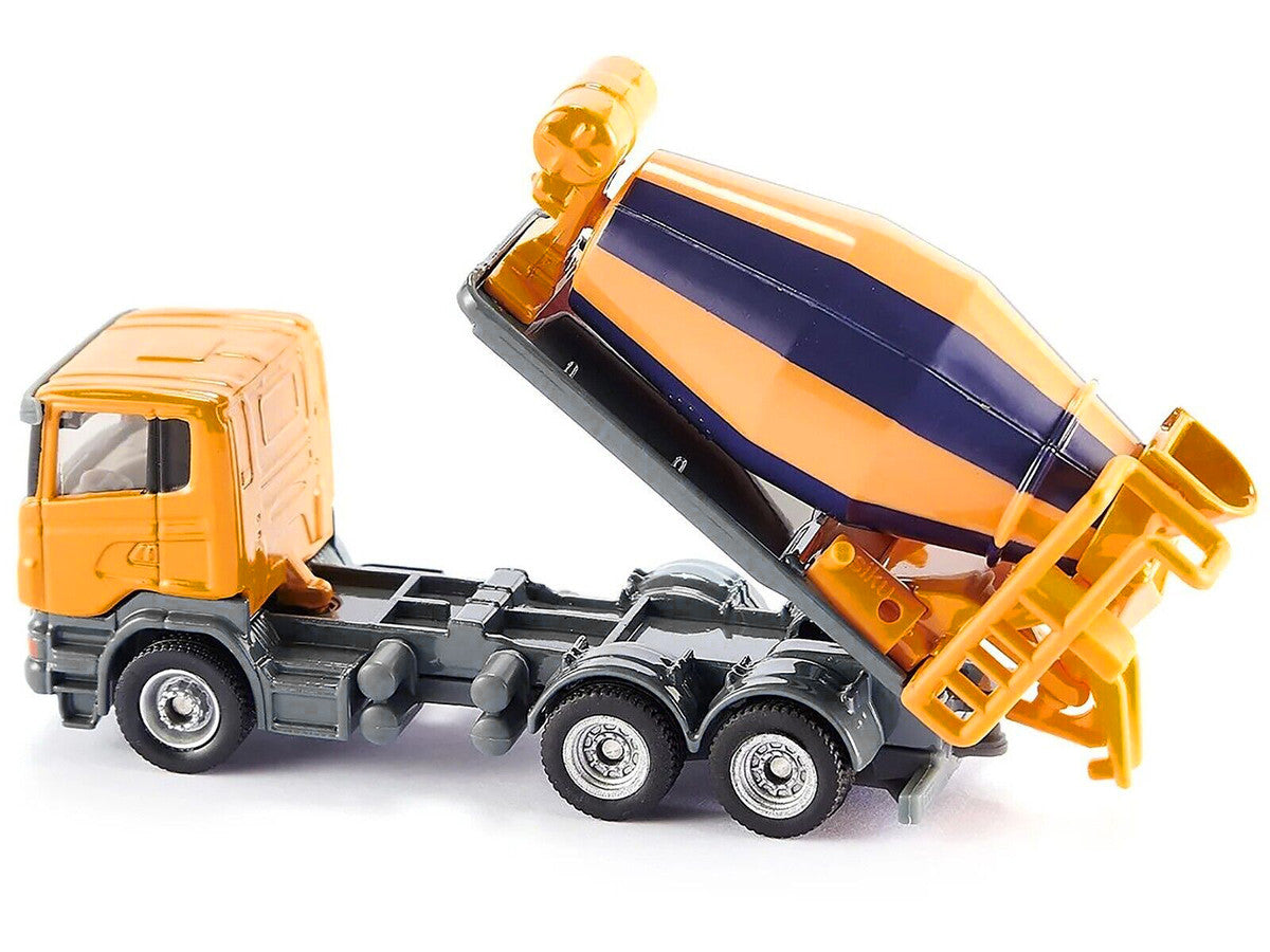 Scania Mixer Truck Yellow 1/87 (HO) Diecast Model by Siku-4