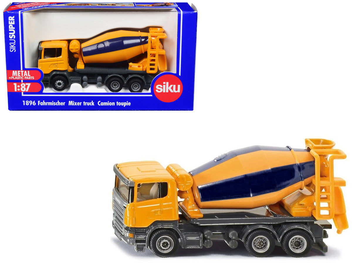 Scania Mixer Truck Yellow 1/87 (HO) Diecast Model by Siku-0