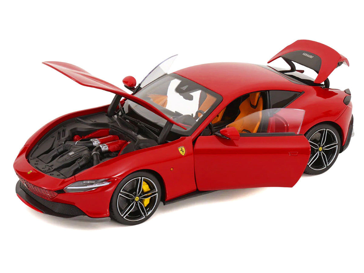 2019 Ferrari Roma Red with Orange Interior 1/18 Diecast Model Car by Polistil-1