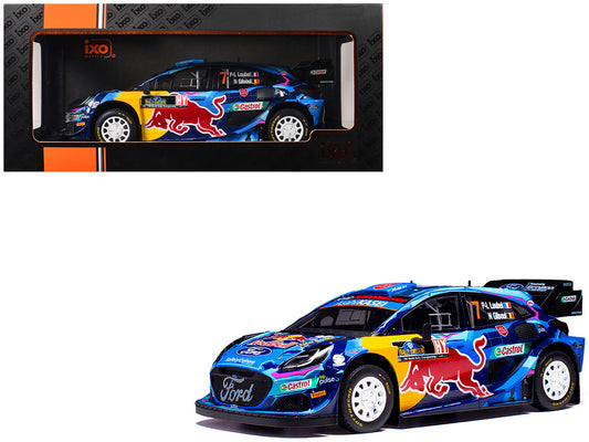 Ford Puma Rally1 #7 Pierre-Louis Loubet - Nicolas Gilsoul "Rally Sweden" (2023) 1/18 Diecast Model Car by IXO Models-0