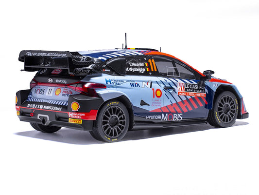 Hyundai i20 N Rally1 #11 Thierry Neuville - Martijn Wydaeghe Winner "Rallye Monte-Carlo" (2024) 1/18 Diecast Model Car by IXO Models-0
