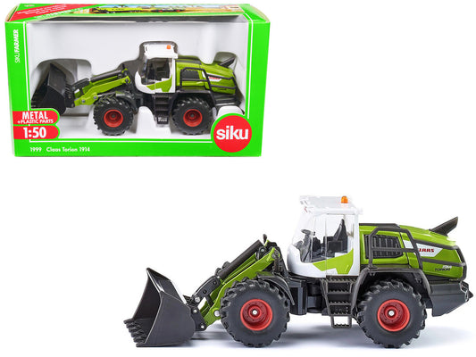 Claas Torion 1914 Wheel Loader Green and White 1/50 Diecast Model by Siku-0