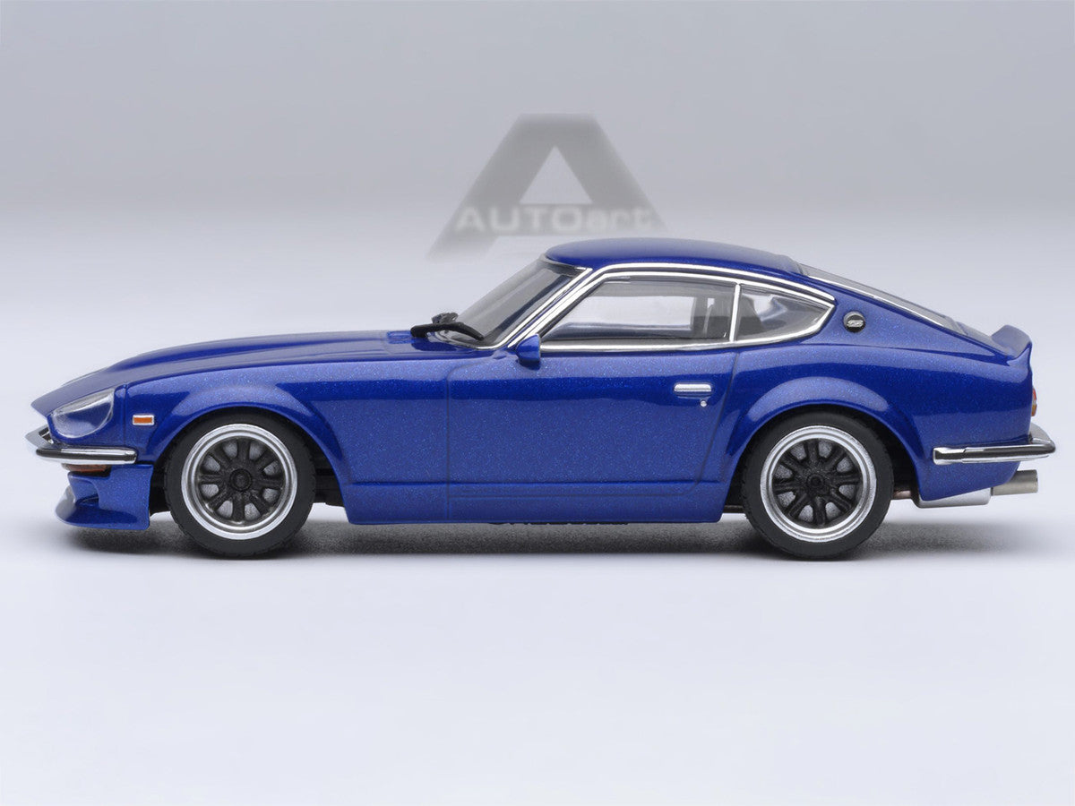 Nissan Fairlady Z RHD (Right Hand Drive) "Akuma No Z" Blue Metallic "Wangan Midnight - Comic #4 Version" Manga 1/64 Model Car by Autoart-0