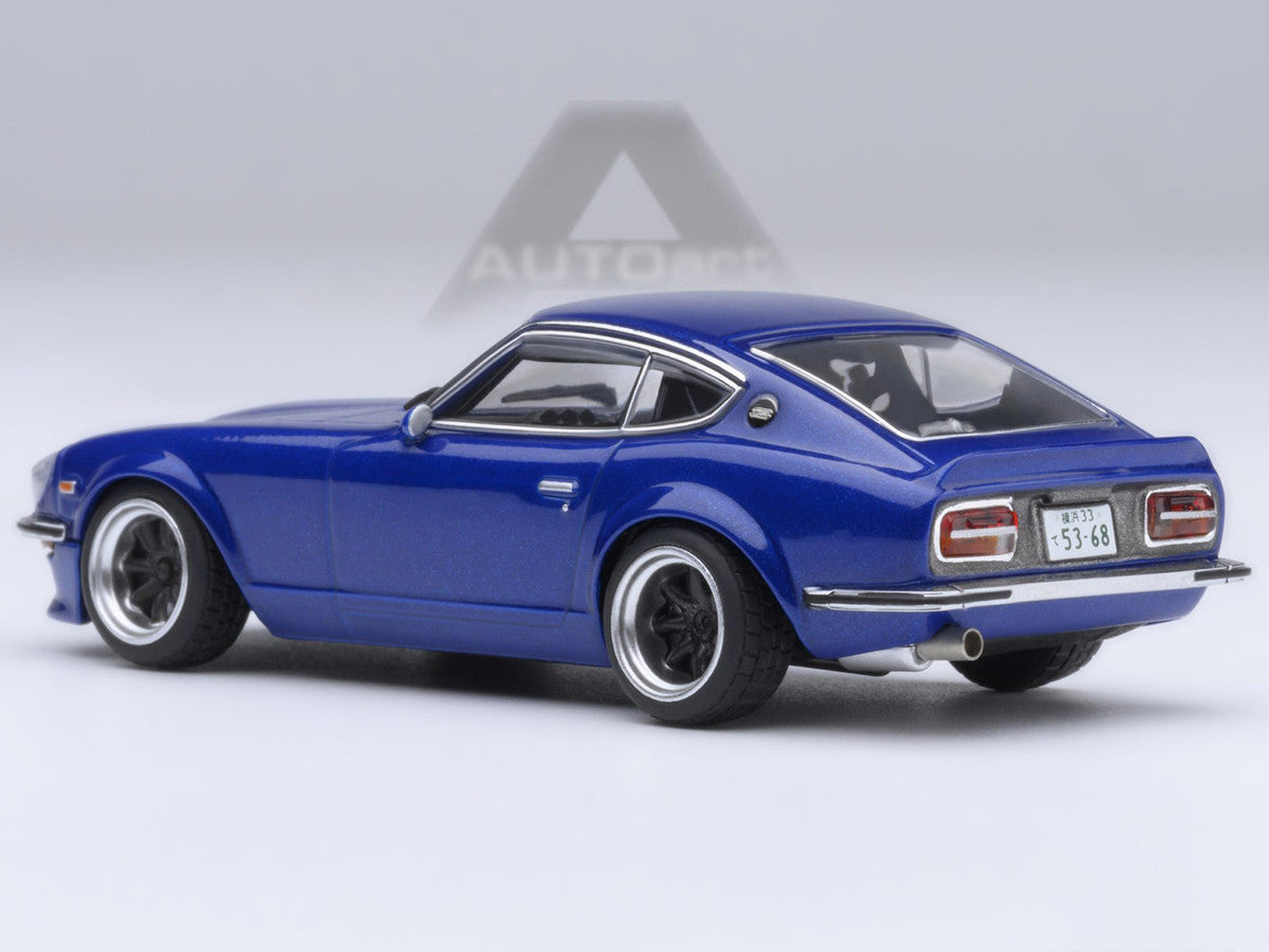 Nissan Fairlady Z RHD (Right Hand Drive) "Akuma No Z" Blue Metallic "Wangan Midnight - Comic #4 Version" Manga 1/64 Model Car by Autoart-3
