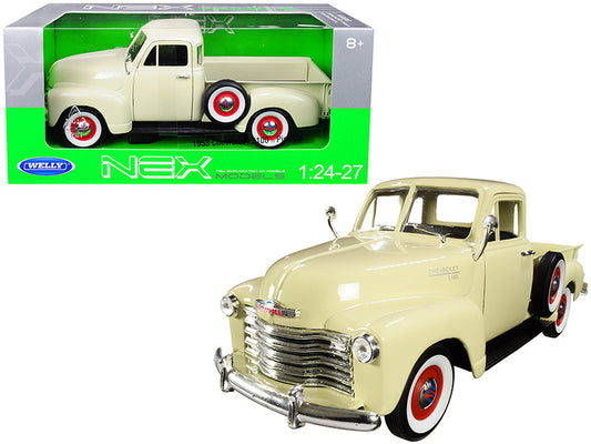 1953 Chevrolet 3100 Pickup Truck Cream 1/24-1/27 Diecast Model Car by Welly-0