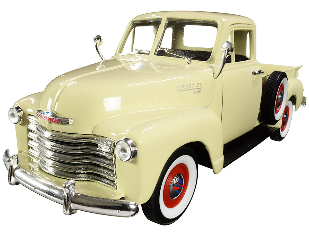1953 Chevrolet 3100 Pickup Truck Cream 1/24-1/27 Diecast Model Car by Welly-1