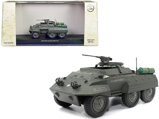 Ford M20 Armored Utility Car Olive Drab "United States Army" 1/43 Diecast Model by Militaria Die Cast-0