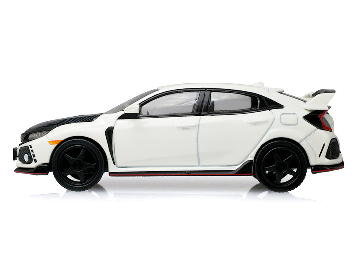 2018 Honda Civic Type-R (FK8) RHD (Right Hand Drive) Championship White with Carbon Hood "Tokyo Torque" Series 10 1/64 Diecast Model Car by Greenlight-1
