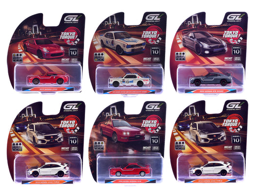 "Tokyo Torque" Series 10 Set of 6 pieces 1/64 Diecast Model Cars by Greenlight-0