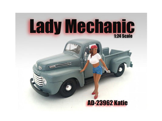 Lady Mechanic Katie Figurine for 1/24 Scale Models by American Diorama-0