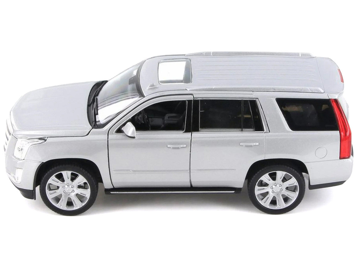 2017 Cadillac Escalade with Sunroof Silver Metallic 1/24-1/27 Diecast Model Car by Welly-0