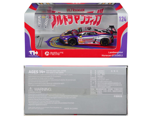 Lamborghini Huracan GT3 EVO 2 #63 Akash Nandy - Zhang Shi Mo "Ultraman" "China GT Championship" (2026) 1/64 Diecast Model Car by Trends Hobby-0