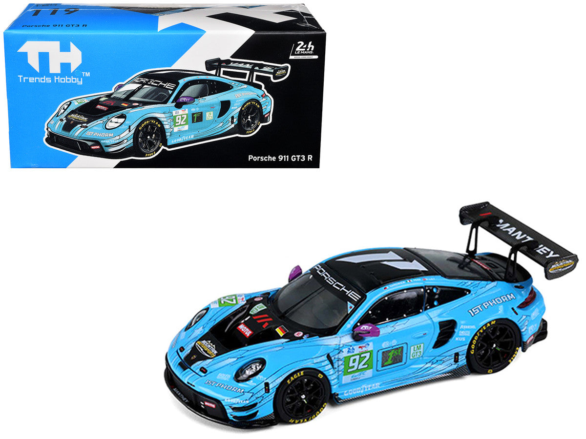 Porsche 911 GT3 R (992) #92 Ryan Hardwick - Richard Lietz - Riccardo Pera "Manthey 1st Phorm" LMGT3 Class Winner "24 Hours of Le Mans" (2025) 1/64 Diecast Model Car by Trends Hobby-0