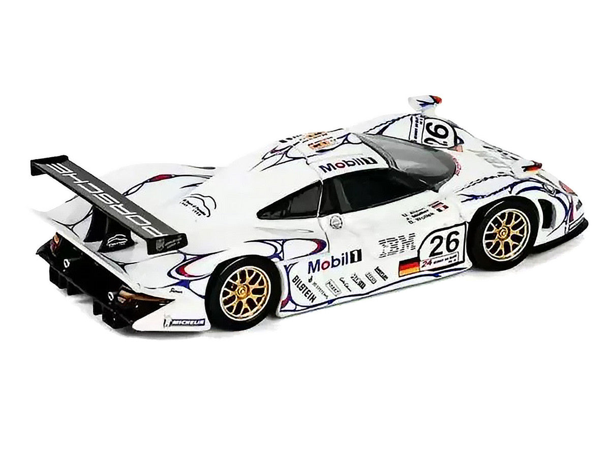Porsche 911 GT1 #26 Allan McNish - Stephane Ortelli - Laurent Aiello "Porsche AG" Winner "24 Hours of Le Mans" (1998) 1/64 Diecast Model Car by Trends Hobby-2