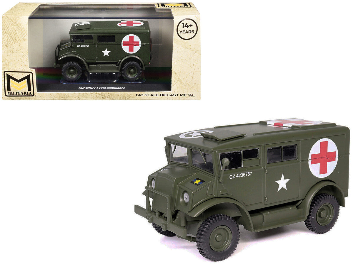 Chevrolet C8A Ambulance Olive Drab "United States Army" 1/43 Diecast Model by Militaria Die Cast-3