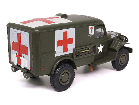 Dodge WC54 Ambulance Olive Drab "United States Army" 1/43 Diecast Model by Militaria Die Cast-0
