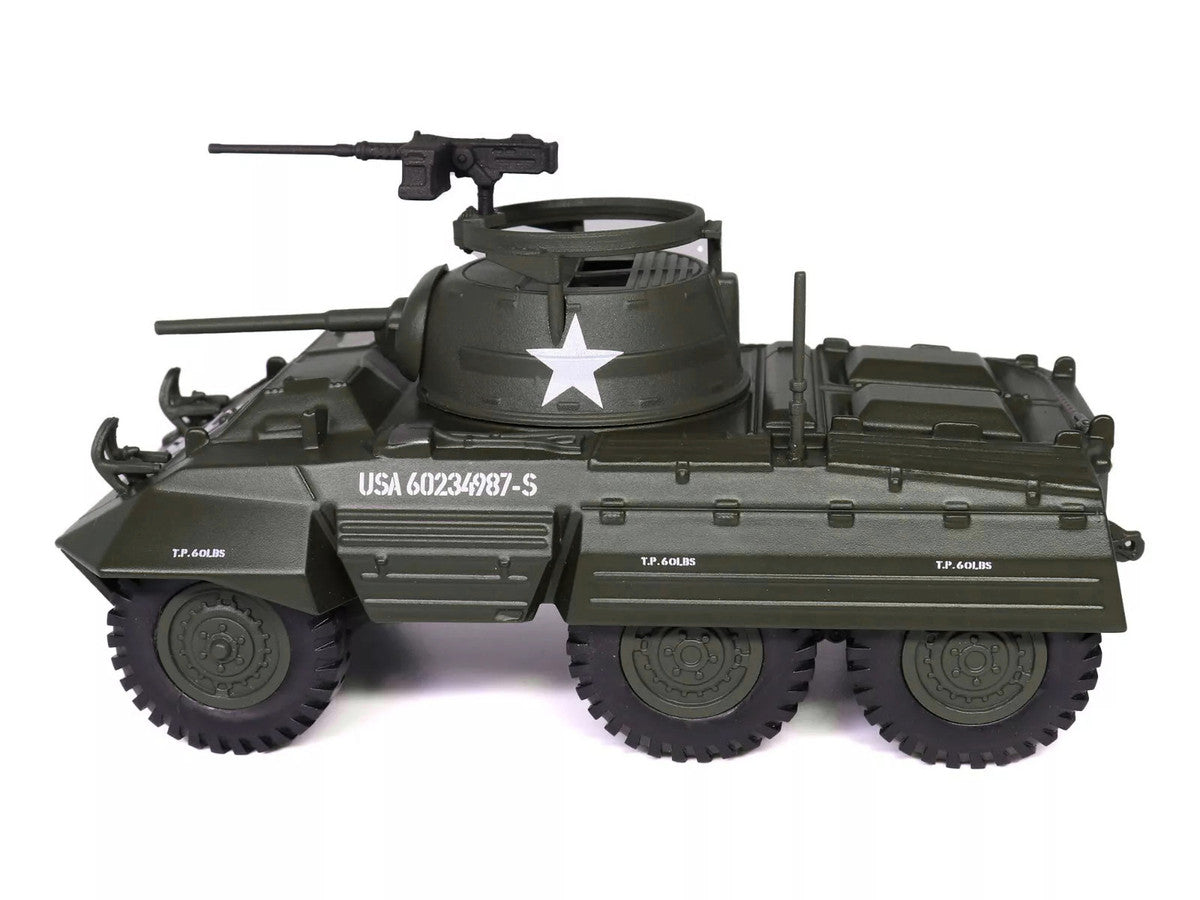 M8 Light Armored Car Olive Drab "United States Army" 1/43 Diecast Model by Militaria Die Cast-0