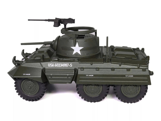 M8 Light Armored Car Olive Drab "United States Army" 1/43 Diecast Model by Militaria Die Cast-0
