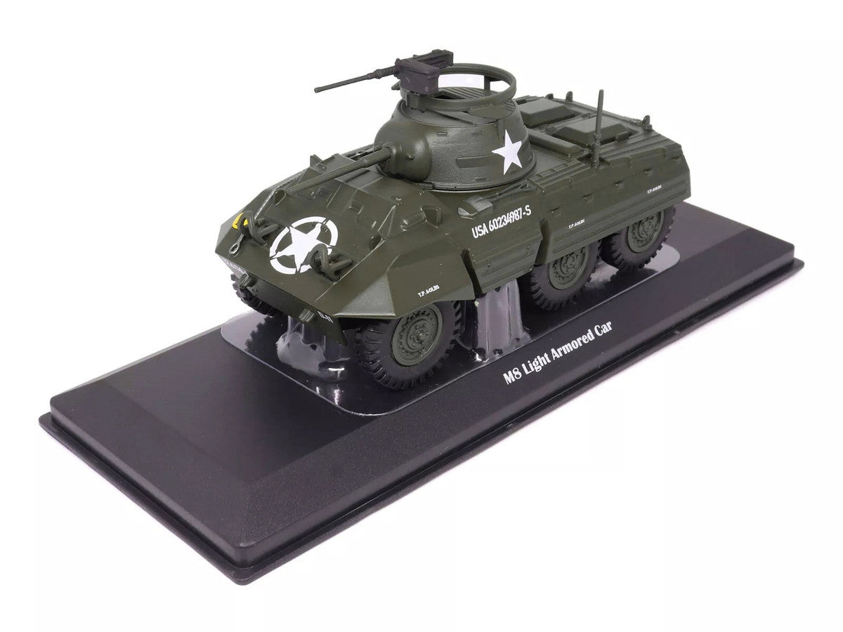 M8 Light Armored Car Olive Drab "United States Army" 1/43 Diecast Model by Militaria Die Cast-1