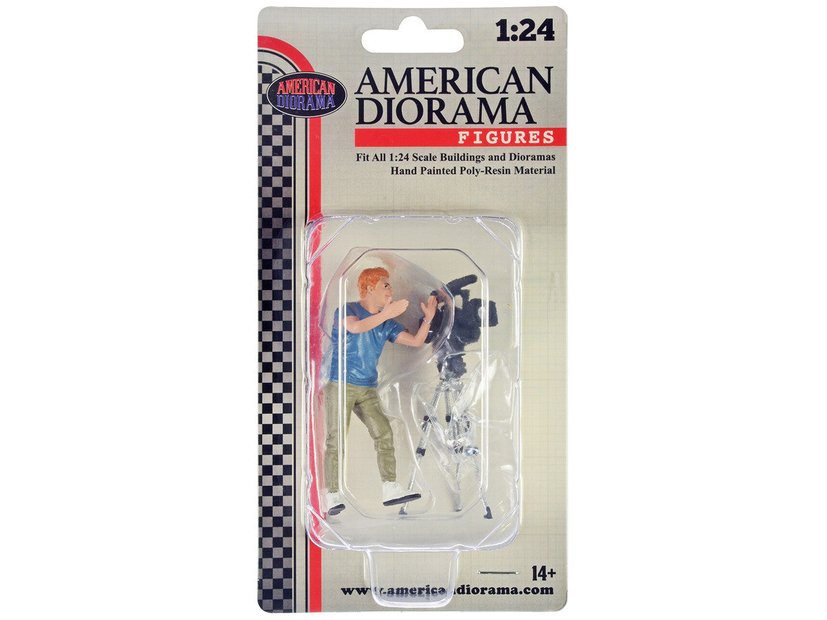 "On-Air" Figure 5 with Standing Camera for 1/24 Scale Models by American Diorama-2