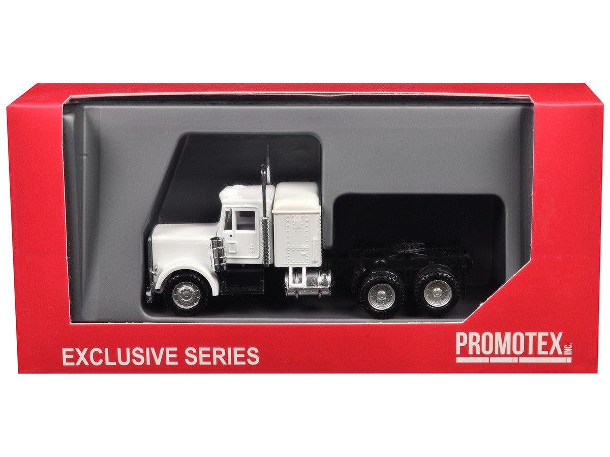 Peterbilt Sleeper Cab White 1/87 (HO) Plastic Model Car by Promotex-1