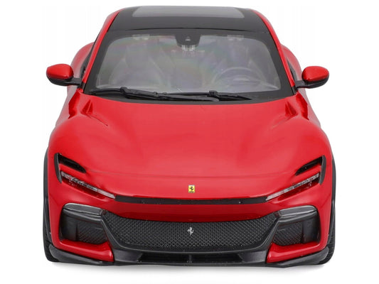 Ferrari Purosangue Red with Sunroof "Race + Play" Series 1/24 Diecast Model Car by Bburago-0