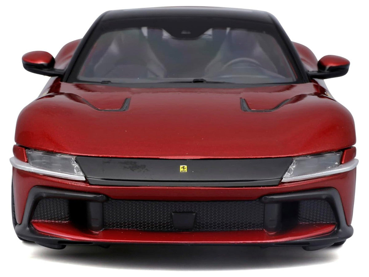 Ferrari 12Cilindri Red Metallic with Black Top "Race + Play" Series 1/24 Diecast Model Car by Bburago-3