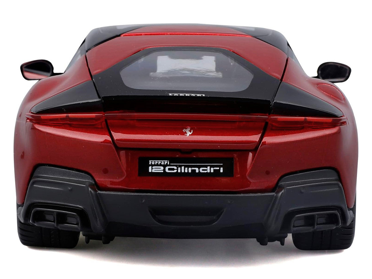 Ferrari 12Cilindri Red Metallic with Black Top "Race + Play" Series 1/24 Diecast Model Car by Bburago-1