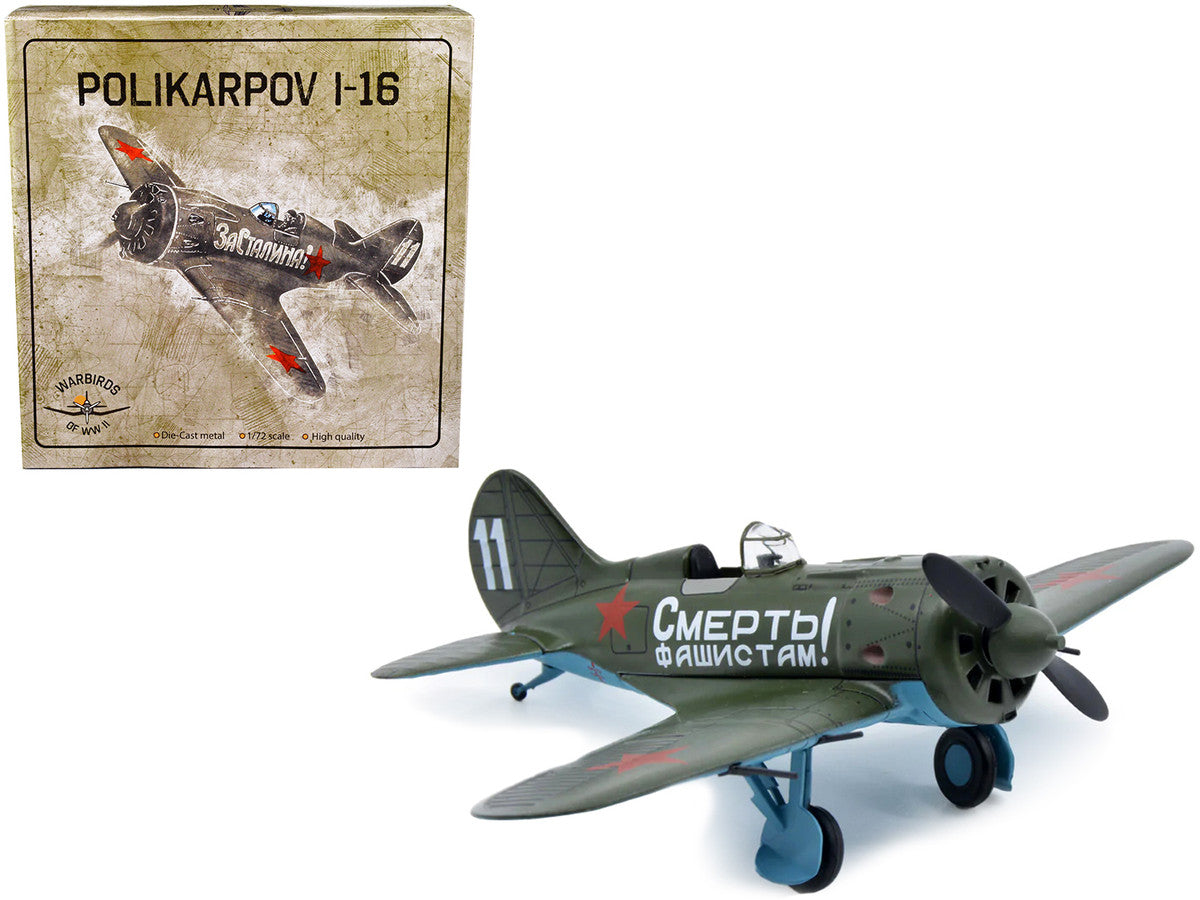Polikarpov I-16 Fighter Plane (USSR 1933) 1/72 Diecast Model by Warbirds of WWII-0