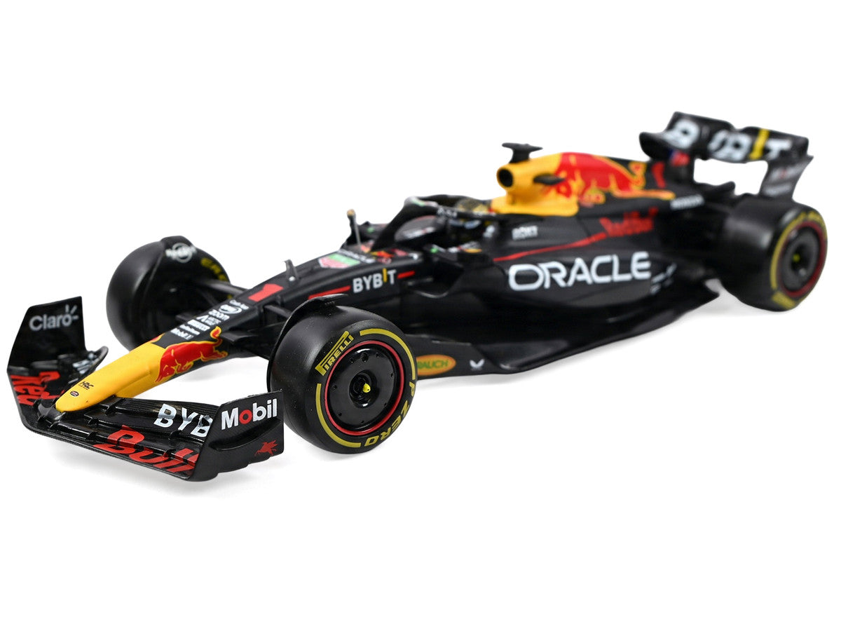 Red Bull Racing RB19 #1 Max Verstappen "Oracle" Winner Formula One F1 Championship "Drivers' Champion" (2023) with Display Case 1/24 Diecast Model Car by Bburago-0
