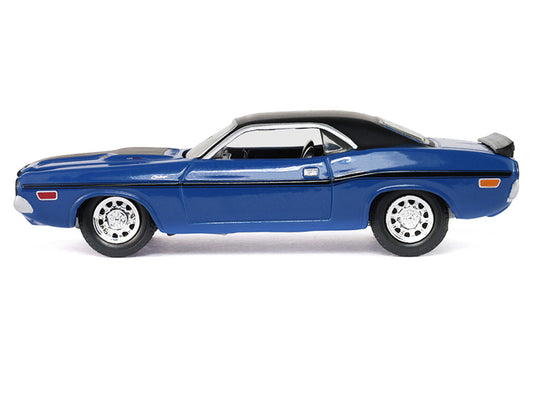 1970 Dodge Challenger Blue with Black Top "America 250 Edition" "Anniversary Collection" Series 18 1/64 Diecast Model Car by Greenlight-0