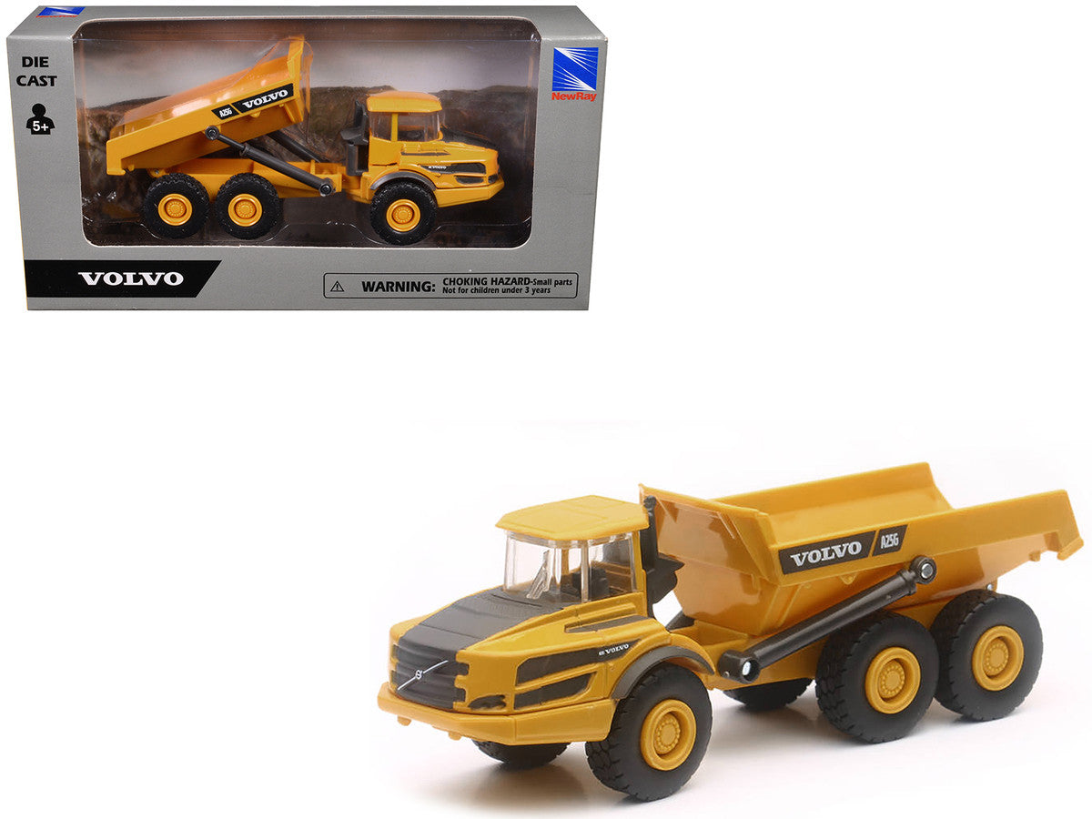 Volvo A25G Dump Truck Yellow Diecast Model by New Ray-0