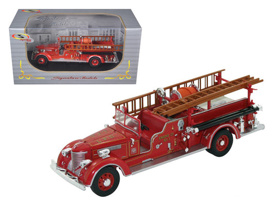 1939 Packard Fire Engine Truck Red 1/32 Diecast Model by Signature Models-0