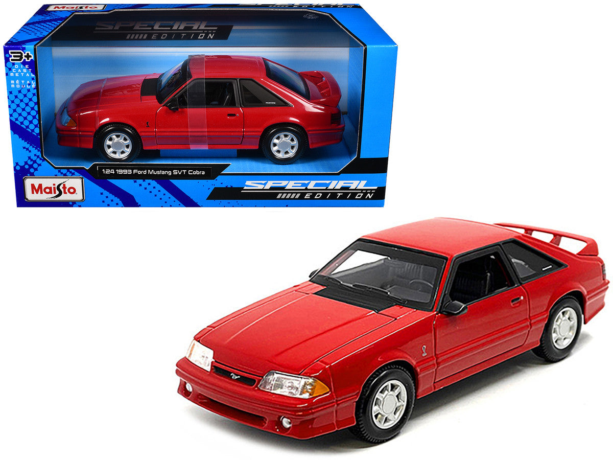 1993 Ford Mustang SVT Cobra Red "Special Edition" Series 1/24 Diecast Model Car by Maisto-0