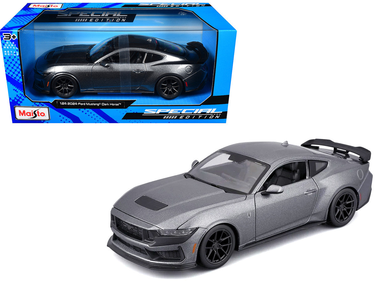 2024 Ford Mustang Dark Horse Dark Gray Metallic "Special Edition" Series 1/24 Diecast Model Car by Maisto-0