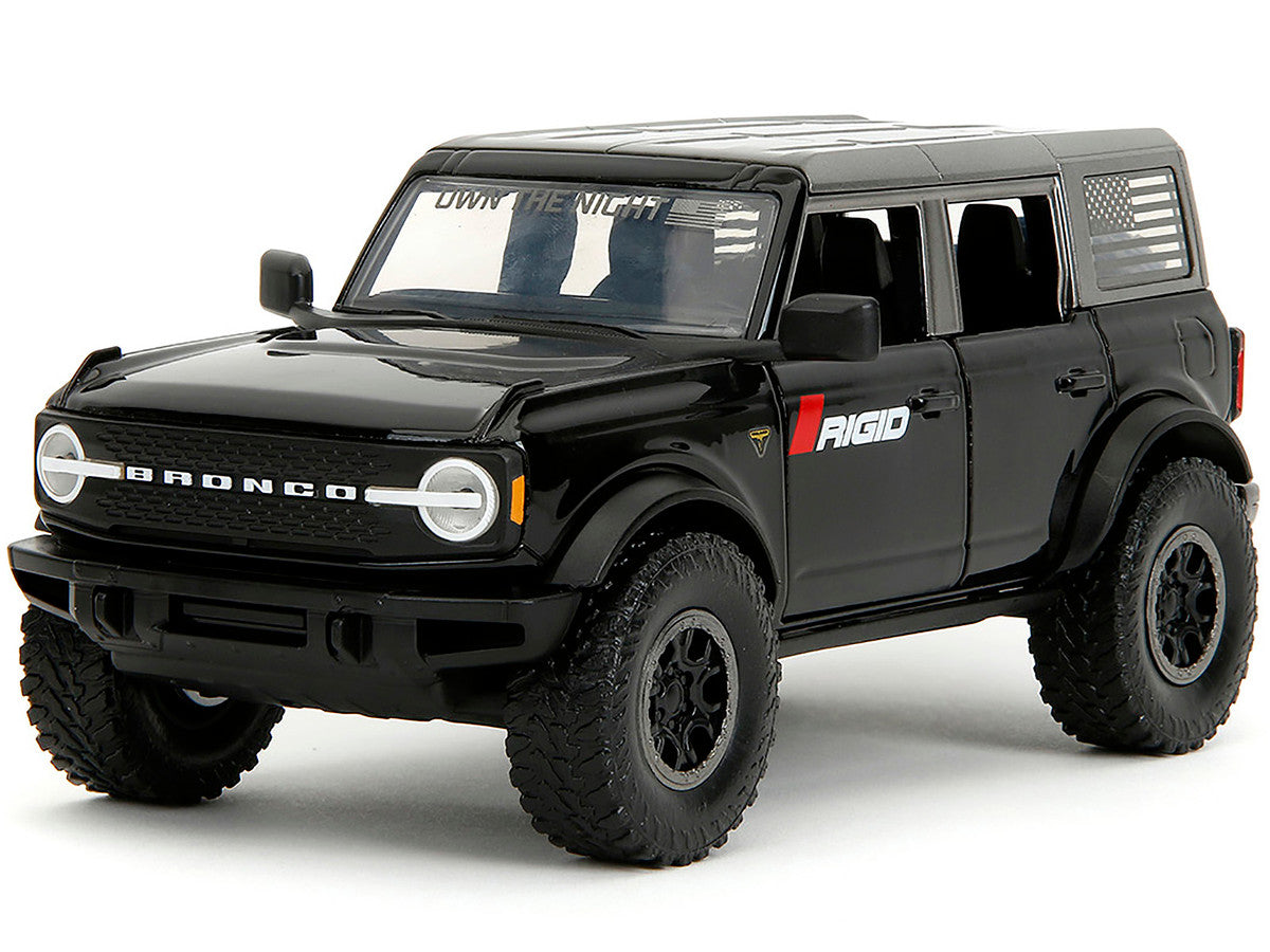 2021 Ford Bronco Badlands Black "Rigid" with Extra Wheels "Just Trucks" Series 1/24 Diecast Model Car by Jada-1