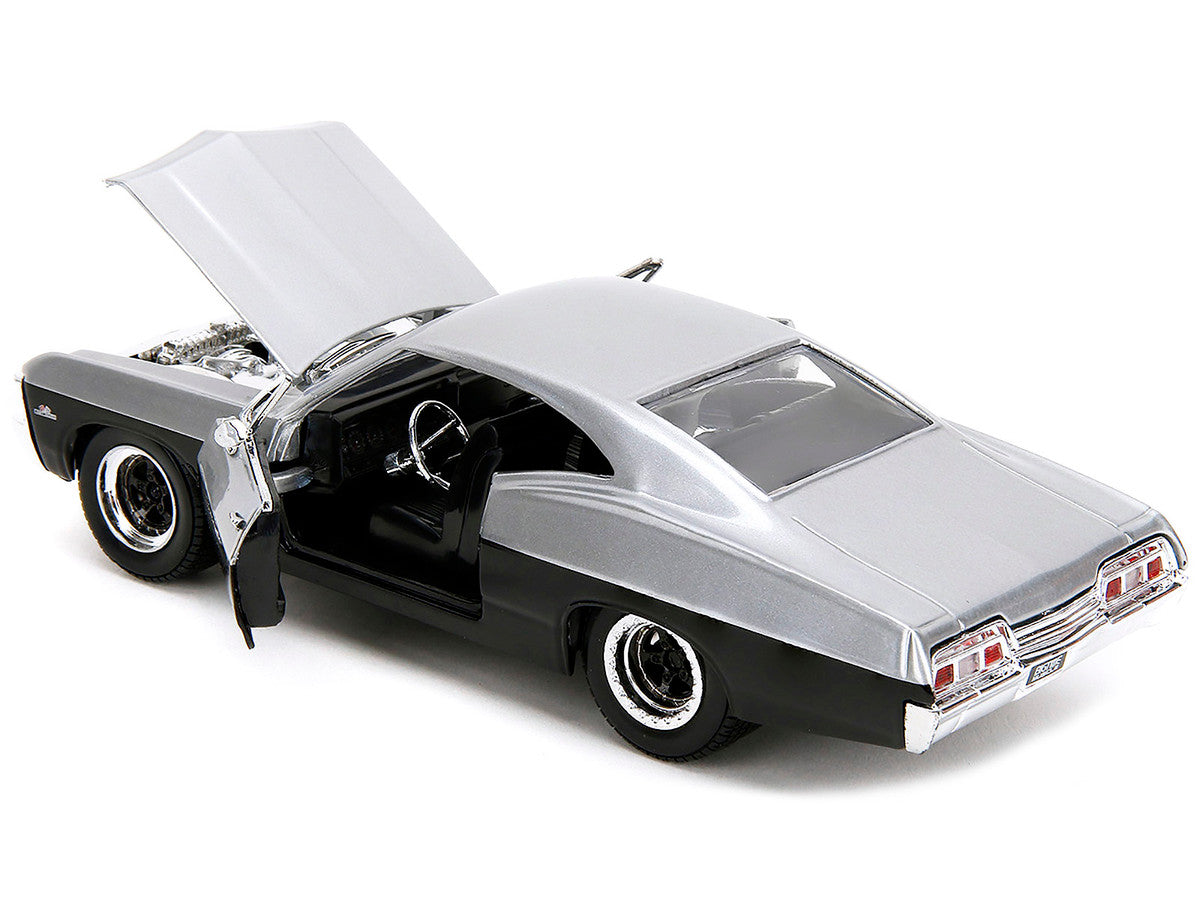 1967 Chevrolet Impala SS Silver Metallic and Black "Bigtime Muscle" Series 1/24 Diecast Model Car by Jada-2