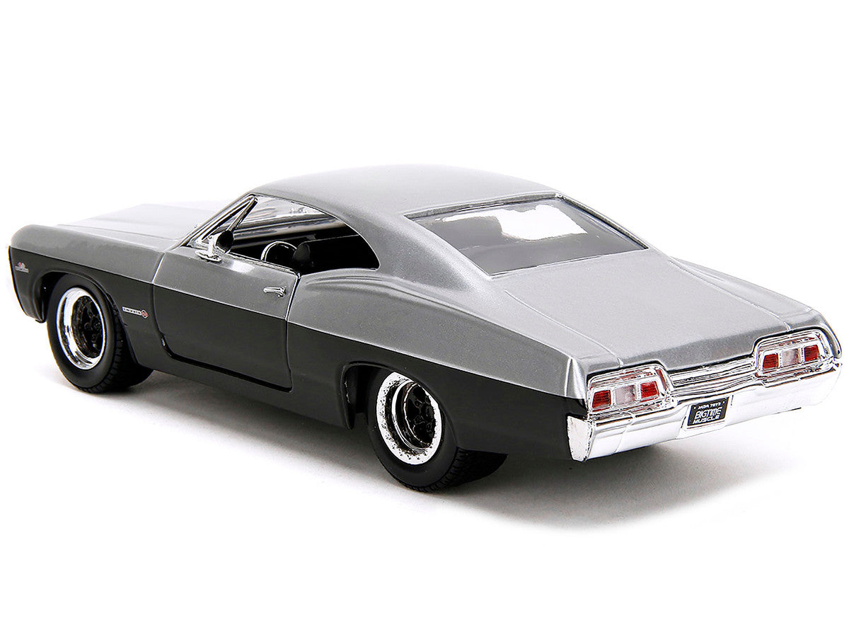 1967 Chevrolet Impala SS Silver Metallic and Black "Bigtime Muscle" Series 1/24 Diecast Model Car by Jada-0