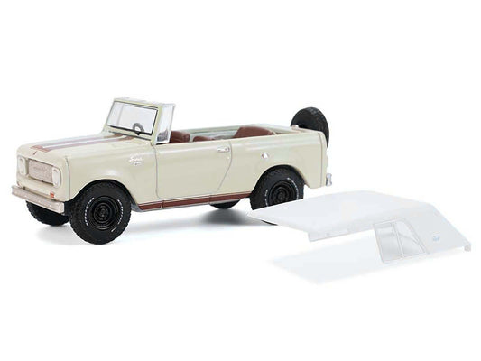 1967 International Scout 800 Sportop Cream with Brown Stripes and White Top "All Terrain" Series 17 1/64 Diecast Model Car by Greenlight-0
