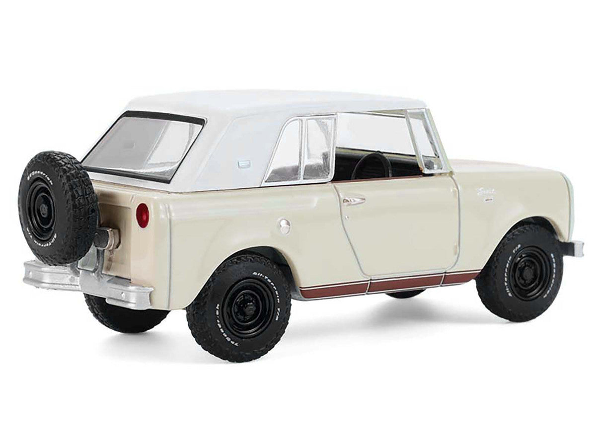 1967 International Scout 800 Sportop Cream with Brown Stripes and White Top "All Terrain" Series 17 1/64 Diecast Model Car by Greenlight-2