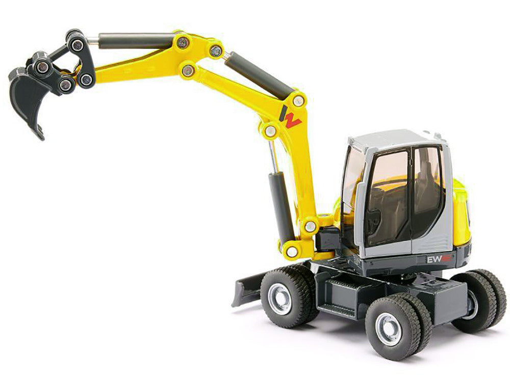 Wacker Neuson EW65 Mobile Excavator Yellow and Gray 1/50 Diecast Model by Siku-2
