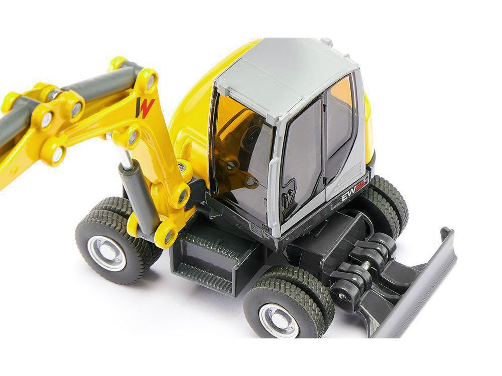 Wacker Neuson EW65 Mobile Excavator Yellow and Gray 1/50 Diecast Model by Siku-3