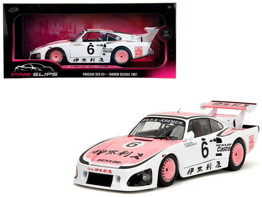 Porsche 935 K3 #6 Bob Wollek - Henri Pescarolo Winner "Suzuka 1000KM" (1981) "Pink Slips" Series 1/18 Diecast Model Car by Jada-0