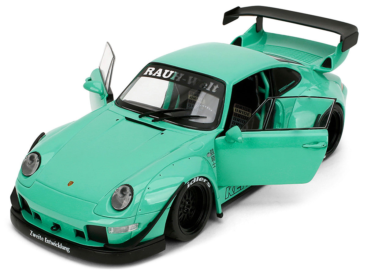 RWB Body Kit "Kei Kishi" Light Blue "Pink Slips" Series 1/18 Diecast Model Car by Jada-3