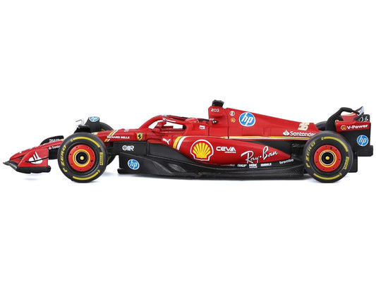 Ferrari SF-24 #16 Charles Leclerc "Formula One F1 World Championship" (2024) with Display Case "Formula Racing" Series 1/43 Diecast Model Car by Bburago-0