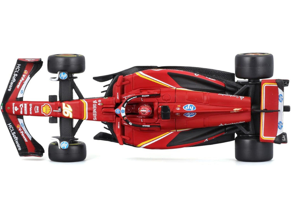 Ferrari SF-24 #16 Charles Leclerc "Formula One F1 World Championship" (2024) with Display Case "Formula Racing" Series 1/43 Diecast Model Car by Bburago-2