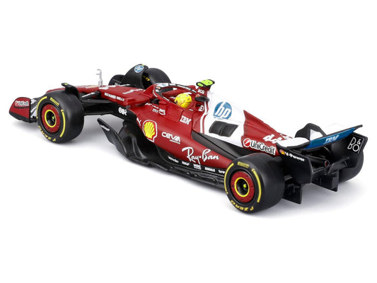 Ferrari SF-25 #44 Lewis Hamilton Formula One F1 "World Championship" (2025) with Display Case 1/43 Diecast Model Car by Bburago-0