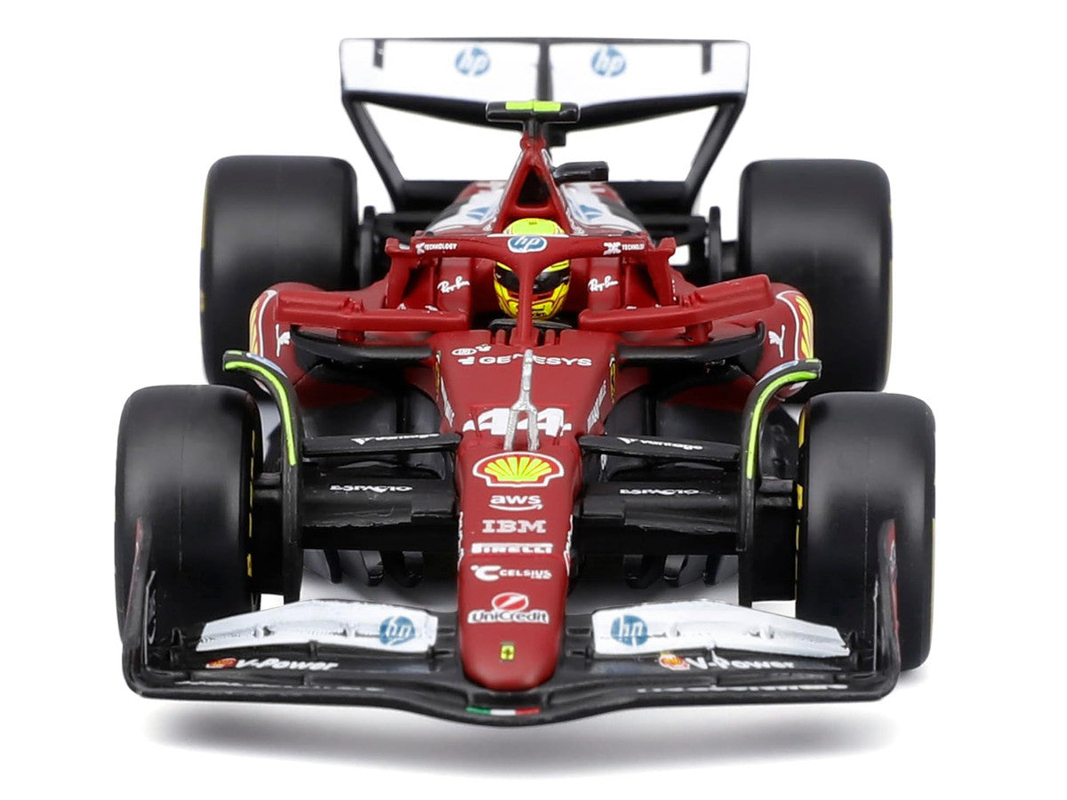 Ferrari SF-25 #44 Lewis Hamilton Formula One F1 "World Championship" (2025) with Display Case 1/43 Diecast Model Car by Bburago-3